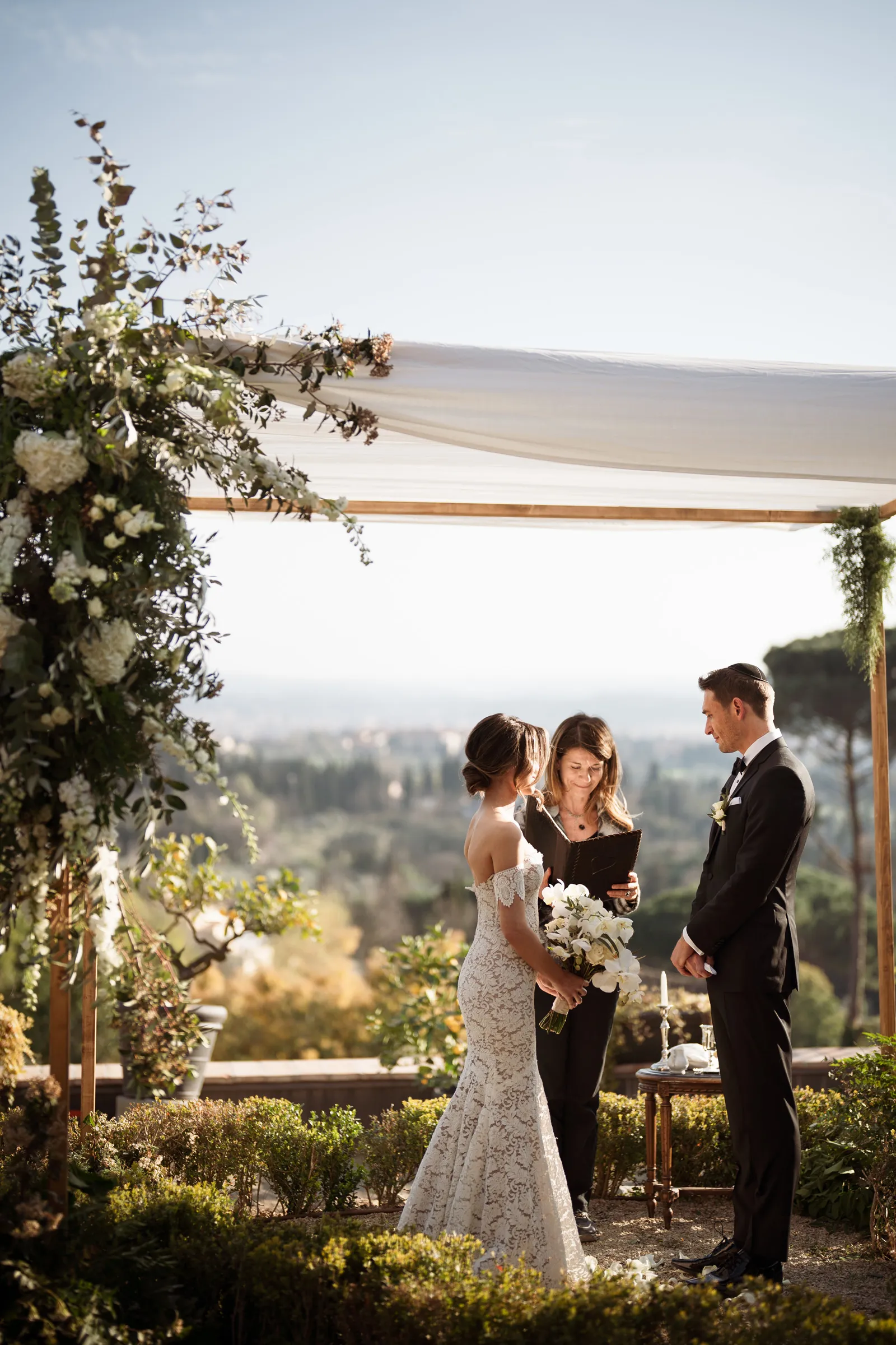 Wedding ceremony at Villa Le Fontanelle Florence